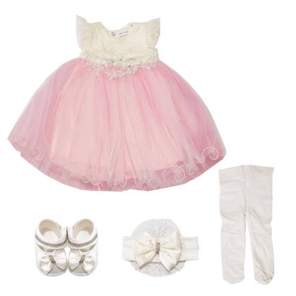 ست لباس نوزادی دیر بیبی مدل A85Pink، Dear Baby A85Pink Baby Clothing Set
