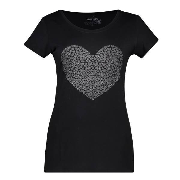 تی شرت زنانه ناربن مدل قلب باران 925، Narbon 925 T-Shirt For Women