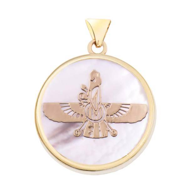 آویز گردنبند طلا 18 عیار مرجان مدل 0281، Marjan 0281 Gold Necklace Pendant Plaque