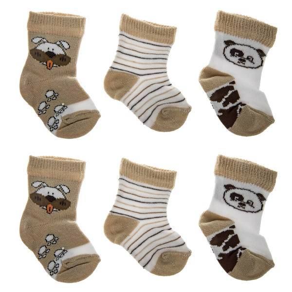 جوراب کودک بیبیدو مدل Bear بسته 3 عددی، Babydo Bear Baby Socks Pack Of 3