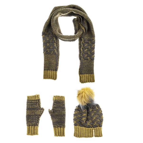 ست کلاه، شال و دستکش زنانه فونم مدل 3072، Fonem 3072 Hat Scarf and Gloves Set For Women