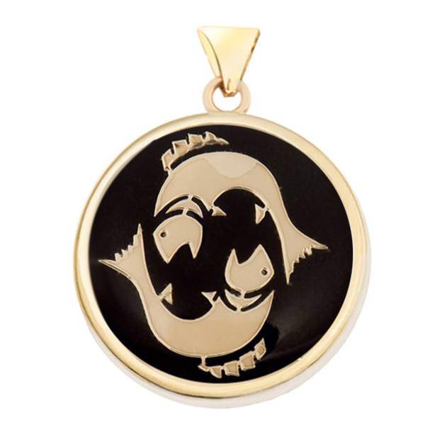 آویز گردنبند طلا 18 عیار مرجان مدل 0124، Marjan 0124 Gold Necklace Pendant Plaque