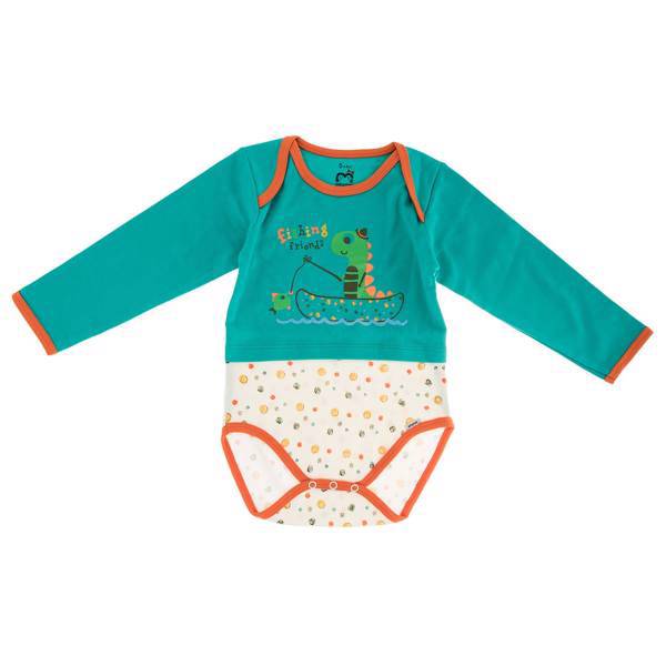 زیر دکمه دار آستین بلند آدمک مدل Dinosaur، Adamak Dinosaur Under Button With Long Sleeves