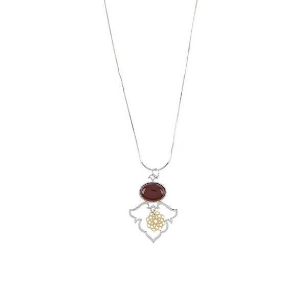 گردنبند ناردونه طرح ترنج سرخ نقره مدل NP11، Nardoone Toranj Sorkh Noghre Necklace NP11