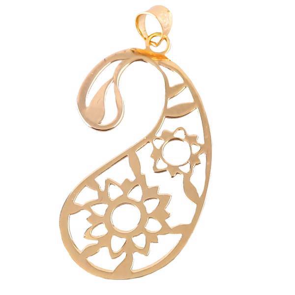 آویز گردنبند طلا 18 عیار اسنوگلد کد 13003، Snow Gold 13003 Gold Necklace Pendant Plaque