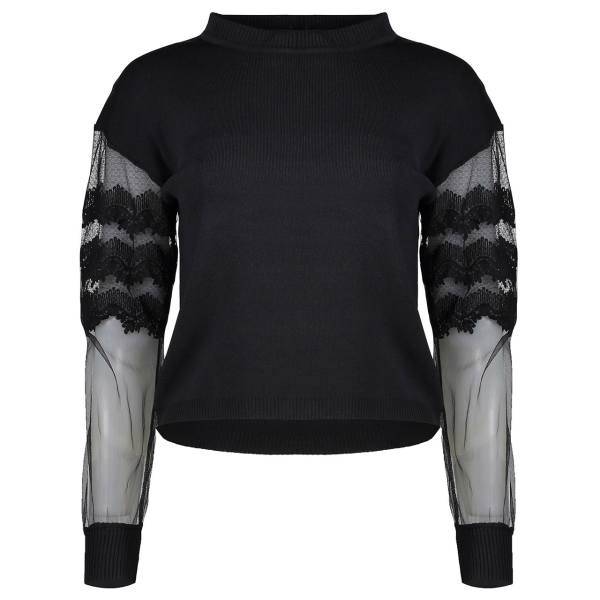 پلیور نخی یقه گرد زنانه، Women Cotton Round Neck Sweater