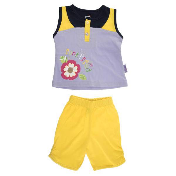 ست لباس دخترانه آدمک مدل 2319001V، Adamak 2319001V Baby Girl Clothing Set