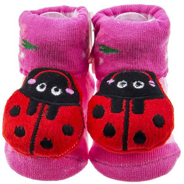 جوراب عروسکی بور بیر طرح کفشدوزک، Baoer Beier Ladybird Socks