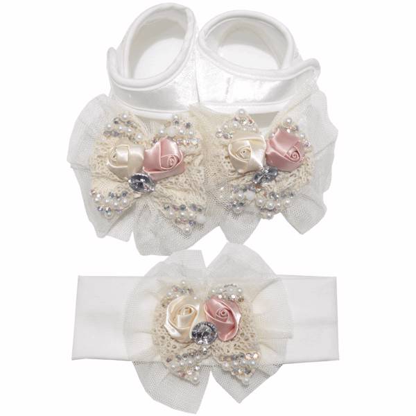 ست هدبند و پاپوش کارامل مدل 26142، Caramell 26142 Headband And Footwear