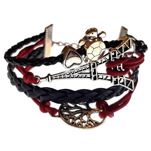 دستبند چرمی الفین مدل el02012، Elfin el02012 Leather Bracelet