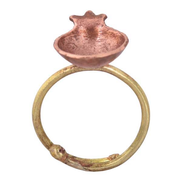 انگشتر گالری نیلکا طرح انار مدل 00-33، Nilka Gallery32-00 Pomegranate Ring