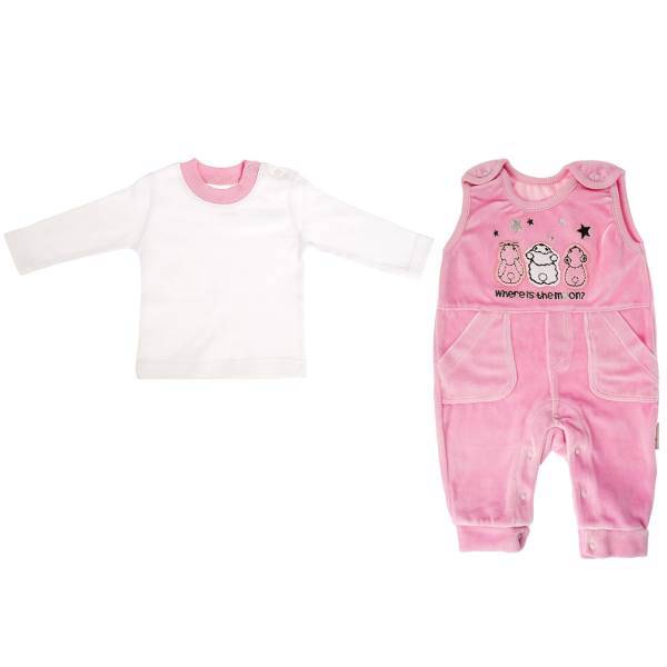 ست لباس دخترانه آدمک مدل 3135001P، Adamak 3135001P Baby Girl Clothing Set