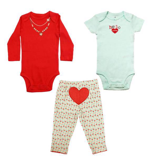 ست لباس دخترانه کارترز مدل 341، Carters 341 Girl Clothing Set