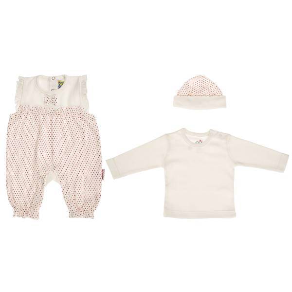 ست لباس دخترانه آدمک مدل 3137001W، Adamak 3137001W Baby Girl Clothing Set