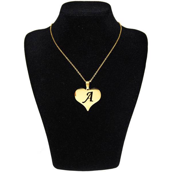 گردنبند آی جواهر طرح A و قلب کد 11560GH