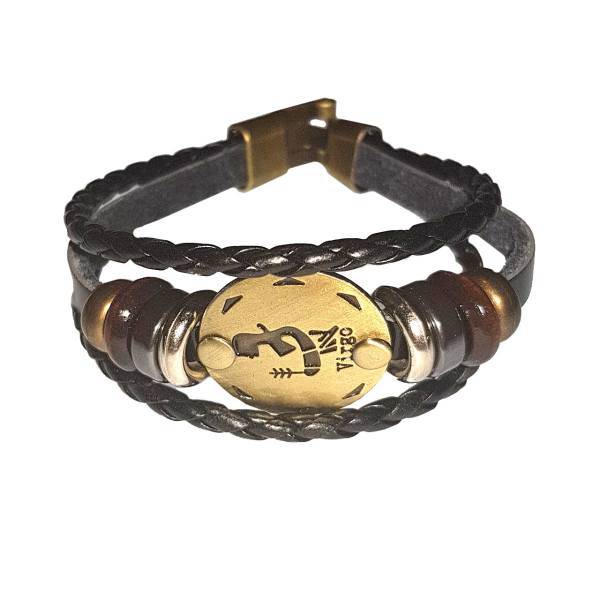 دستبند چرمی الفین طرح ماه شهریور مدل el02047، Elfin el02047 Leather Bracelet