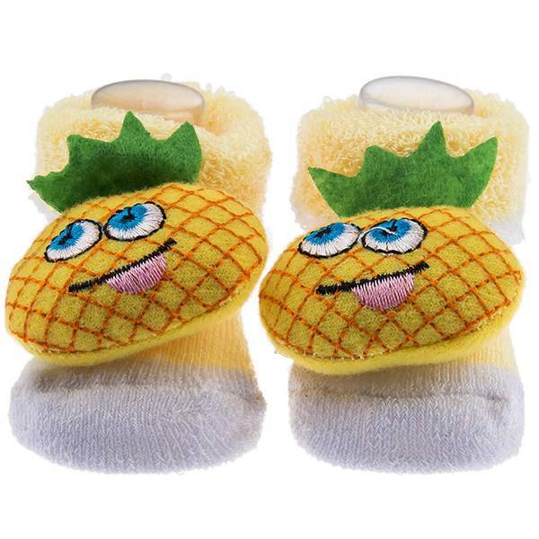 پاپوش عروسکی بیبی ساکس طرح آناناس، Baby Socks Pineapple Puppet Footwear