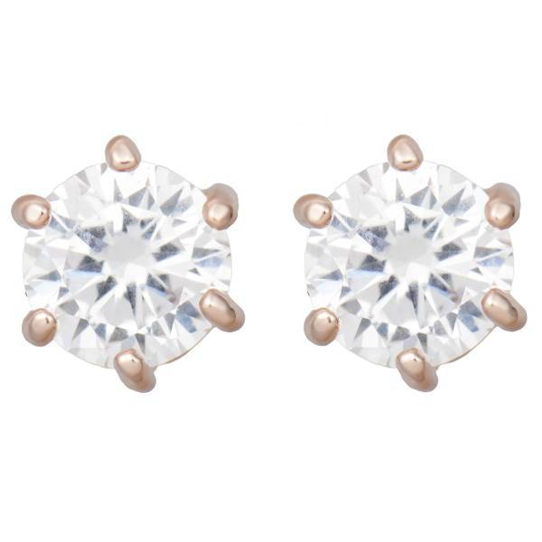 گوشواره میخی رزگلد الیور وبر مدل 22363RG، Oliver Weber Brilli Rose Gold 22363RG Earring