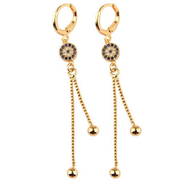 گوشواره شهر شیک مدل SH516G طرح چشم نظر، Shahr Shik SH516G Eye View Earring