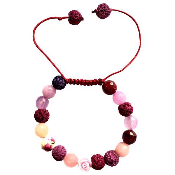 دستبند عود مدل 100102 طرح گل رز، Oood 100102 Rose Flower Bracelet