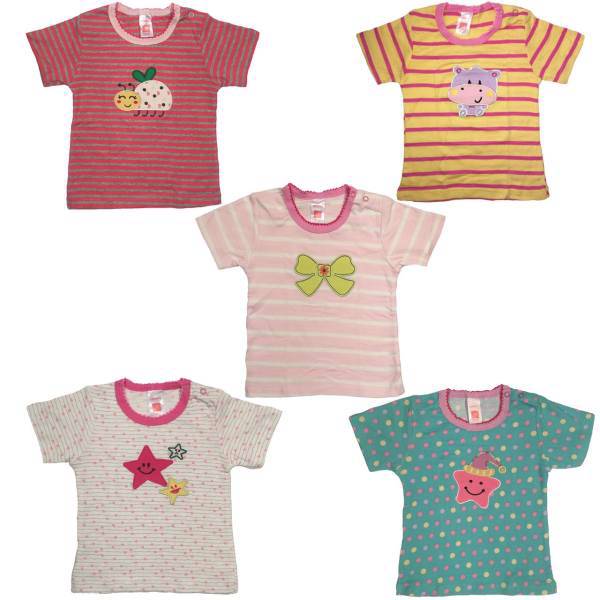 تیشرت کارترز دخترانه مدل 602-18-2 بسته 5عددی 12تا18ماه، carters 602-2 tshirt 5pack