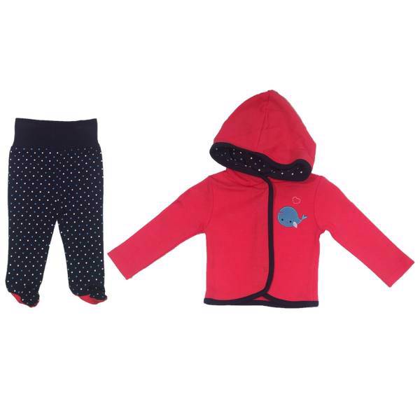 ست لباس دخترانه کارترز مدل 1440 طرح دولفین قرمز، carters 1440 red dolphin