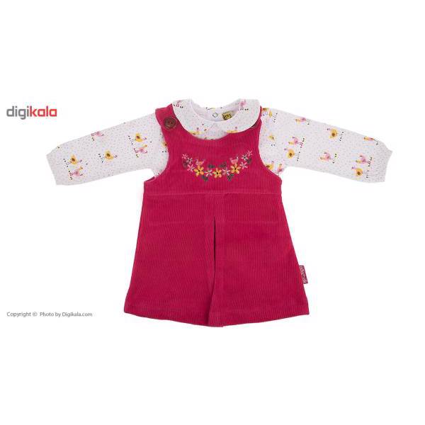 ست لباس دخترانه آدمک مدل 2914001P، Adamak 2914001P Baby Girl Clothing Set