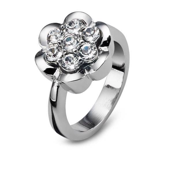 انگشتر کریستال الیور وبر مدل شکوفه کد 41071S، Ring Posy rhod. Crystal S