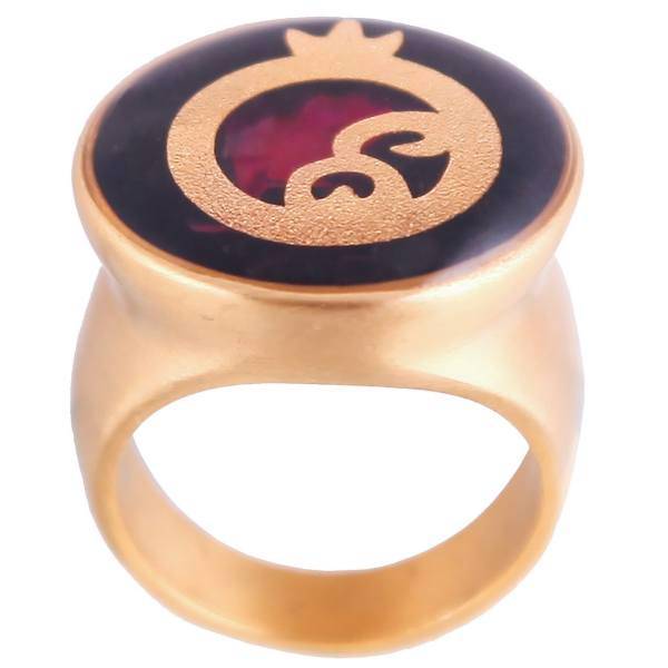 انگشتر ورق طلا گالری الون طرح انار کد 198053، Alone Pomegranate 198053 Gold Ring