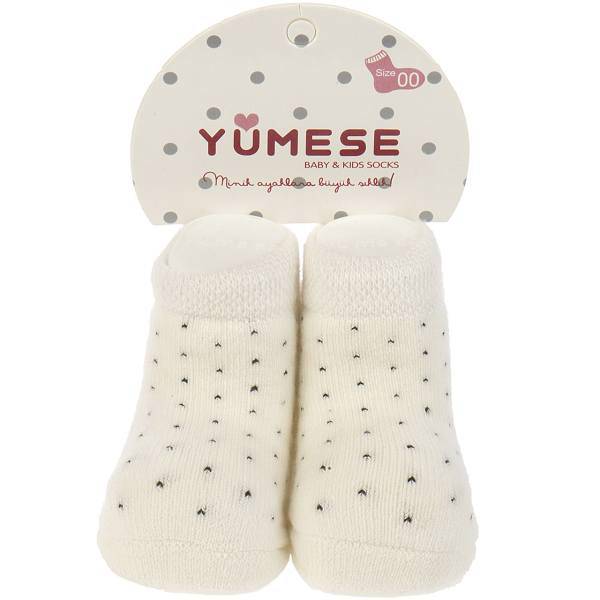 جوراب نوزادی یومسه مدل 3804 طرح خال خال، Yumese 3804PolkaDot Children and Baby Clothes Socks