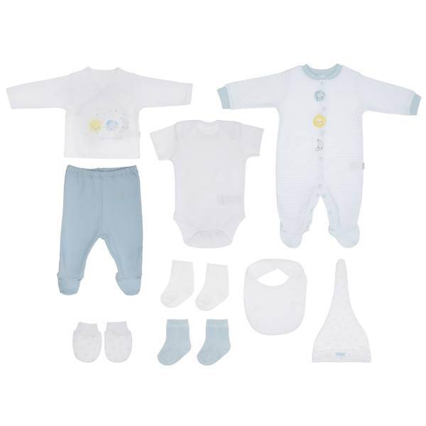 ست لباس نوزادی ارگانیک کیتی کیت مدل 14839B، KitiKate 14839B Organic Baby Clothes Set