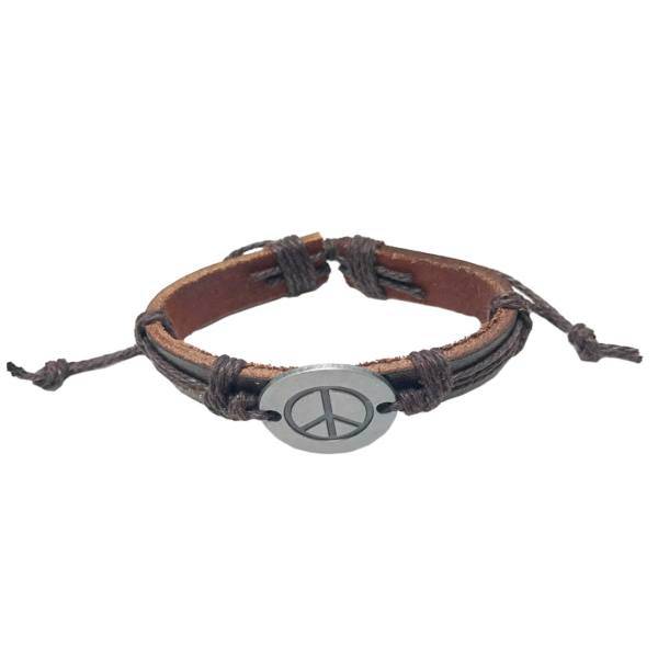 دستبند چرمی الفین مدل el02030، Elfin el02030 Leather Bracelet