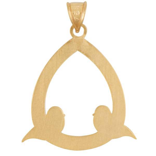 آویز گردنبند طلا 18 عیار رزا مدل N002، Rosa N002 Gold Necklace Pendant Plaque