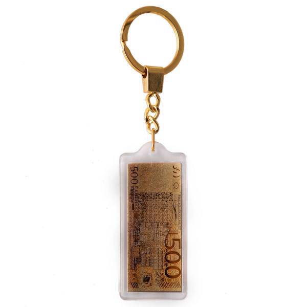 جاسوییچی ورق طلا گالری الون طرح یورو کد 198003، Alone Gallery 198003 Euro Key Ring