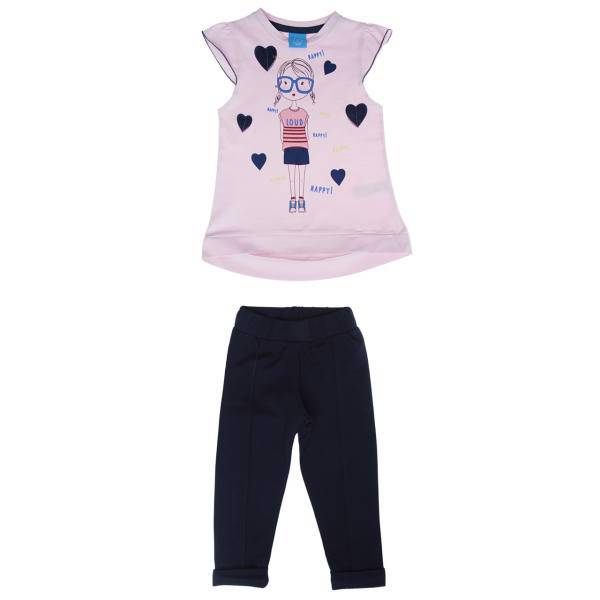 ست لباس دخترانه بنو بنت مدل L012P، Beno Bent L01P Girls Clothes Set