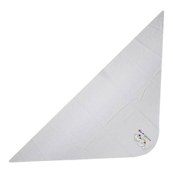 روسری سه گوش نوزادی برند پرنسس مدل WHITE-05، BABY SCARF PRINCESS BRAND WHITE