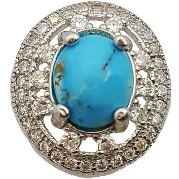 انگشتر نقره گالری احد کد 3128، original Turquoise Ring code 3128