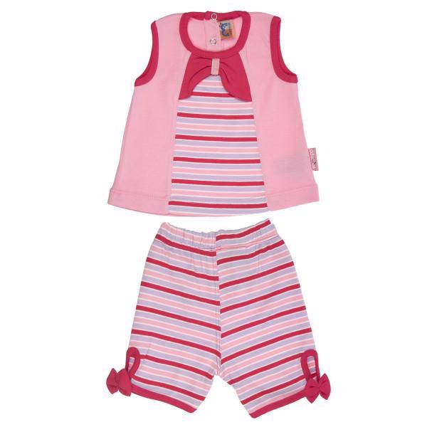 ست لباس دخترانه آدمک مدل 2315001P، Adamak 2315001P Baby Girl Clothing Set