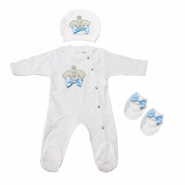 ست لباس نوزادی ادا بیبی مدل 1218Blue، EdaBaby 1218Blue Baby Clothes Set