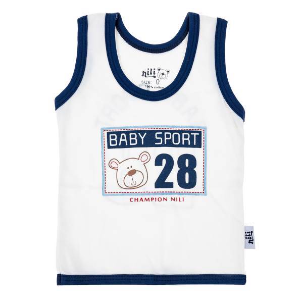 زیرپوش رکابی نوزادی نیلی مدل Sports، Nili Sports Baby Singlet