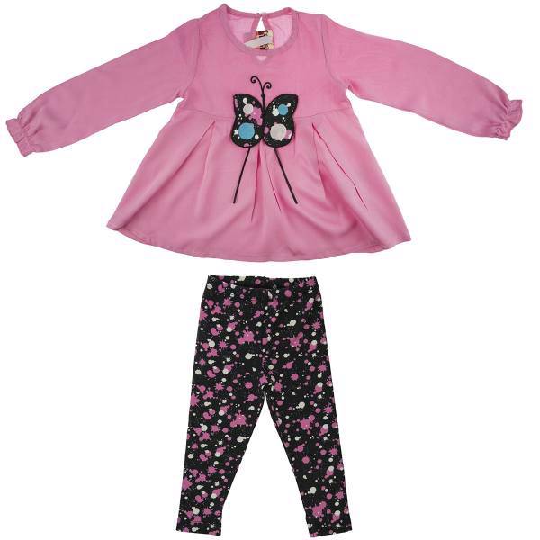 ست لباس دخترانه موشی مدل 16S1-016، Mushi 16S1-016 Baby Girl Clothing Set