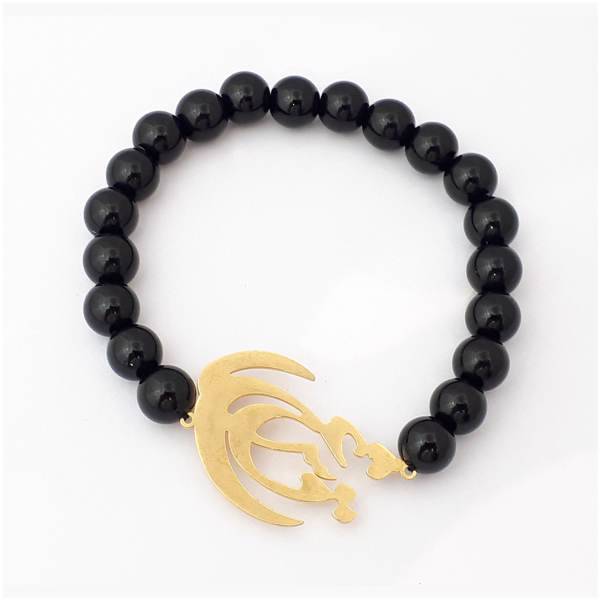 دستبند مهره ای نایس لند طرح عشق مدل B15