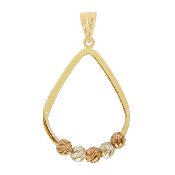 آویز گردنبند طلا 18 عیار شانا مدل N-SG60، Shana N-SG60 Gold Necklace Pendant Plaque