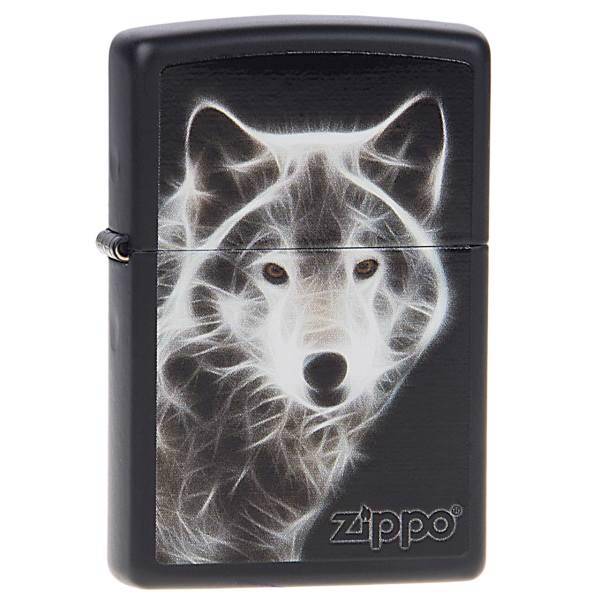 فندک زیپو مدل White Wolf کد 28303، Zippo White Wolf 28303 Lighter