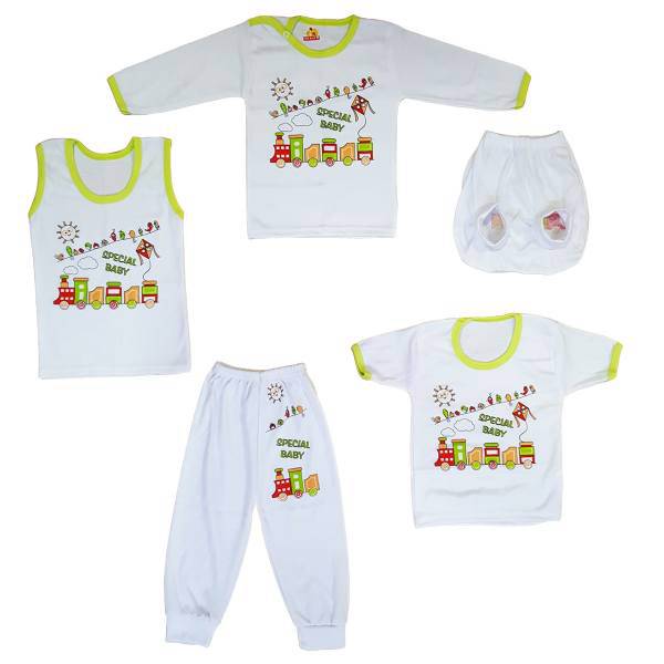 ست لباس نوزاد مدل Spacial Baby - green