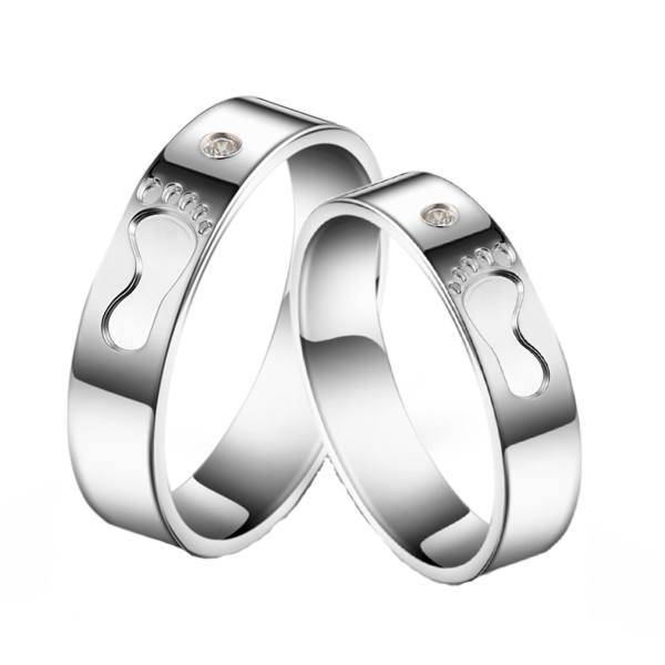 ست حلقه نقره شهر جواهر مدل SJ-R020، Shahrejavaher SJ-R020 Silver Couple Ring