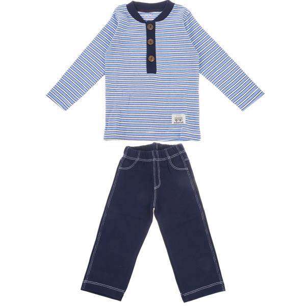 ست لباس پسرانه آدمک مدل 1155011B، Adamak 1155011B Baby Boy Clothing Set