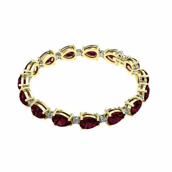 دستبند طلا اونیکست مدل 1787 Ruby، Onixset 1787 Ruby Gold Bracelet