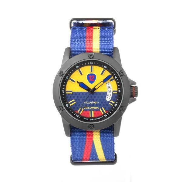 ساعت مچی عقربه ای توولو طرح پرچم کلمبیا، Twelve Colombia Flag Sport Watch