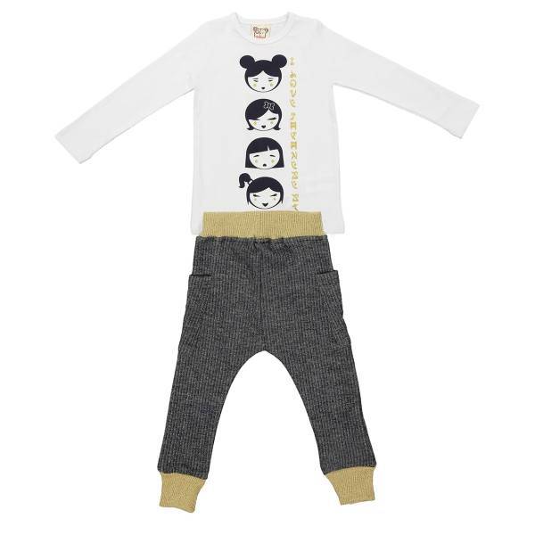 ست لباس دخترانه موشی مدل 15STK-JAPON، Mushi 15STK-JAPON Baby Girl Clothing Set